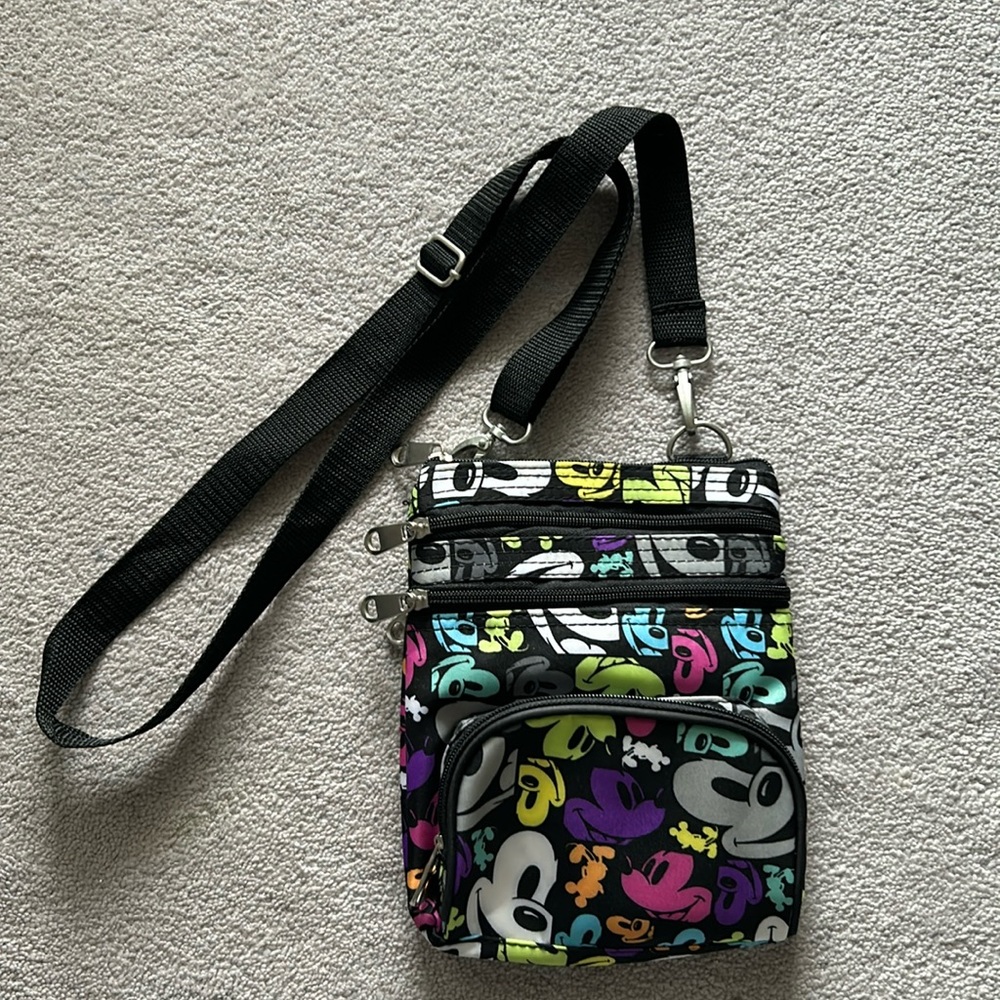 Mickey Mouse cross-body purse.